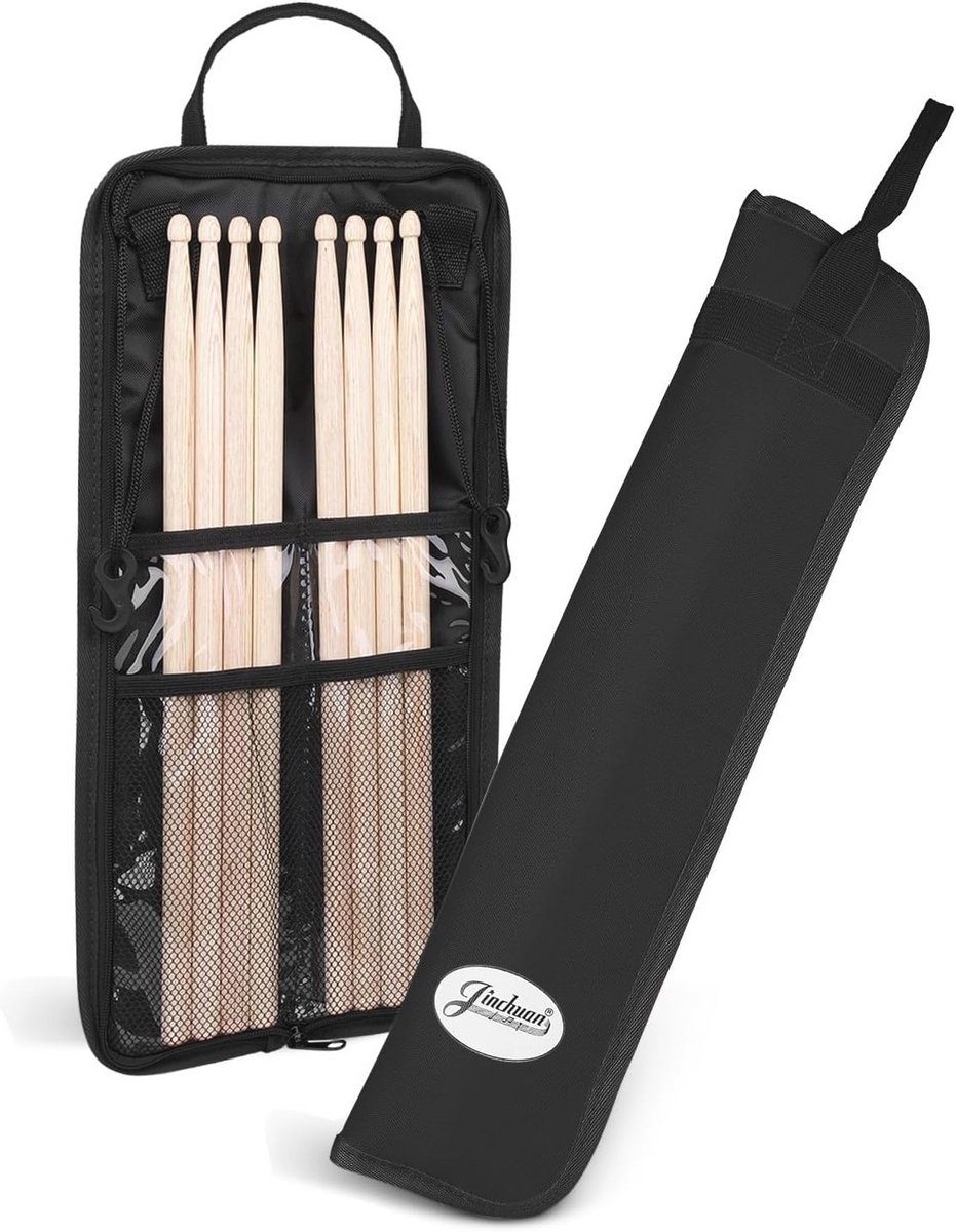 Drumstick Tas voor Drummers - Compact en Waterbestendig met Verstelbare Schouderriem