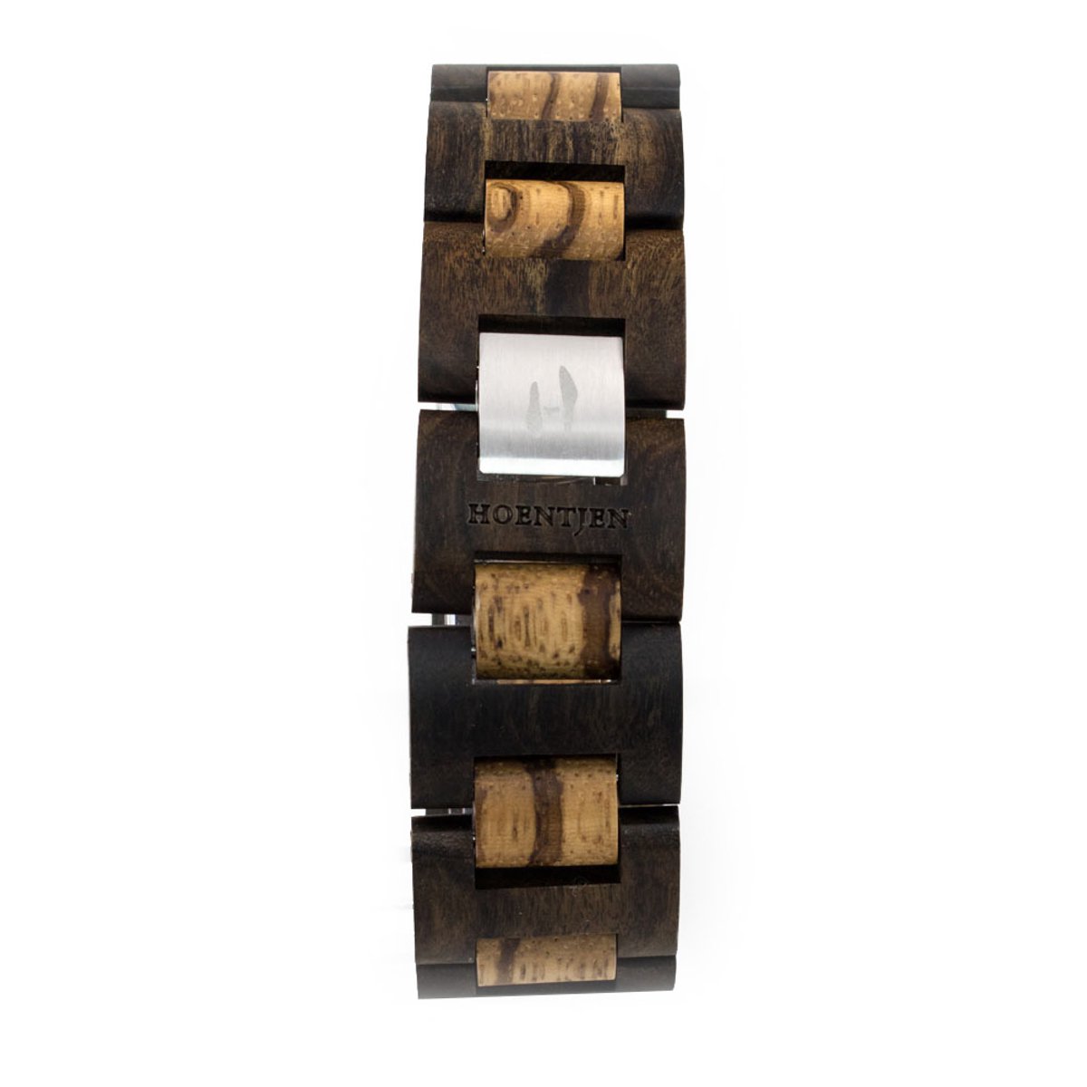 Hoentjen, houten armband - Padouk & Zebrano, 22mm