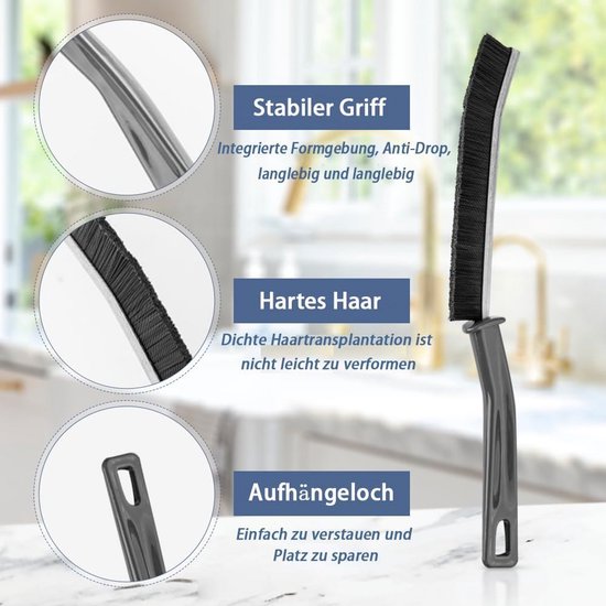 Spleetreinigingsborstel Set - Multifunctionele Voegborstel voor Badkamer en Keuken - 2 Stuks van Merkloos	 — afbeelding 5