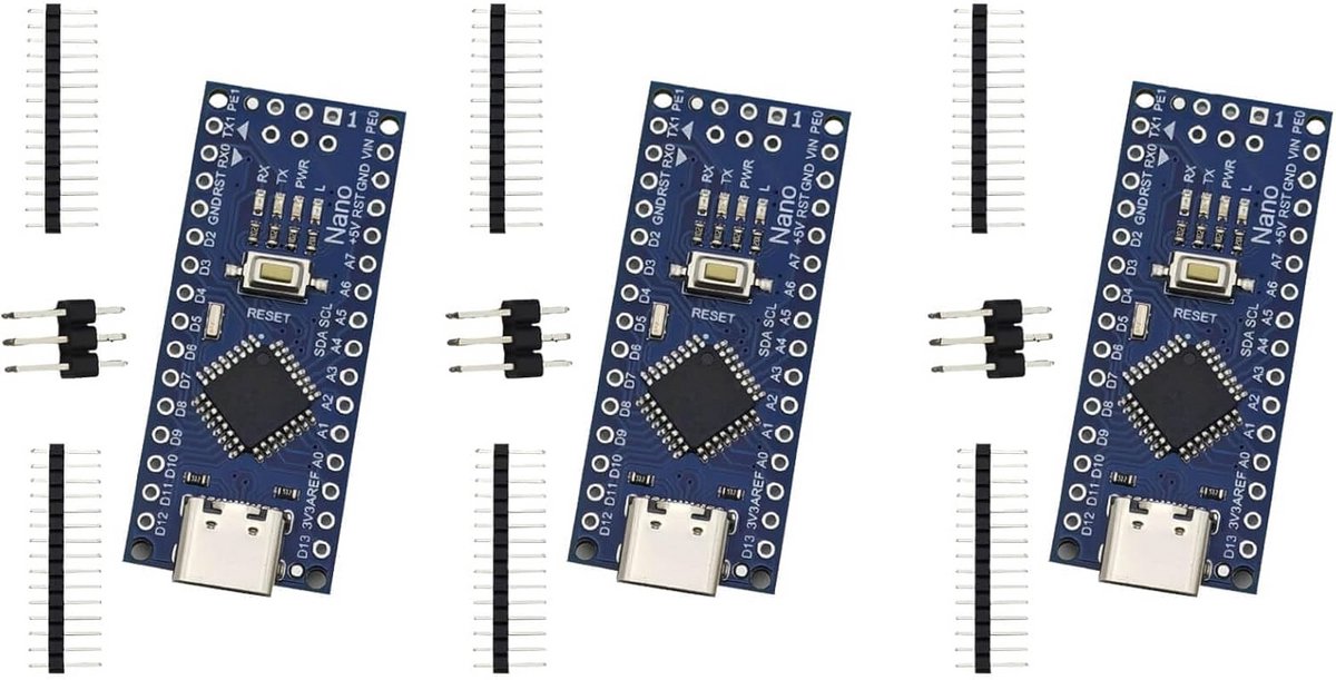 3-Pack Nano V3 Microcontroller Bordenset (328P CH340G) - 5V 16MHz Compatibel met Arduino IDE