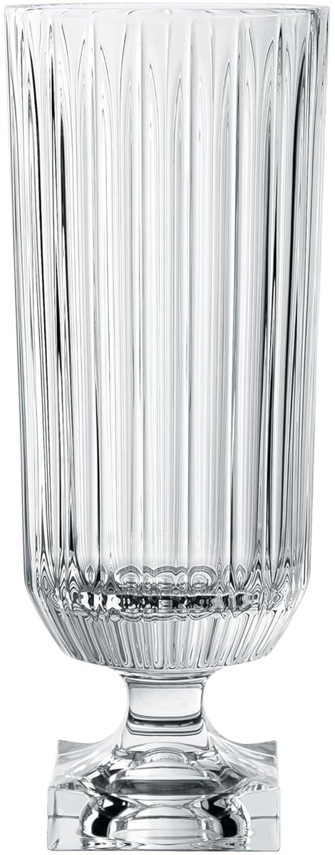 IMPERATORIS® Elegante Glazen Vazen / Glazen Flessen – Mini Decoratieve Vaas Flesjes – Helder Glas – Inclusief Strik – 16 x 16 x 40 cm – Transparant