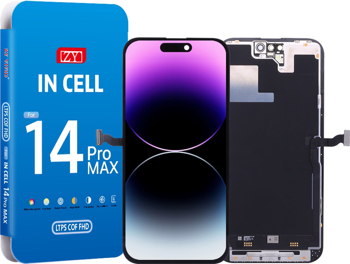 ZY Incell COF LCD scherm voor iPhone 14 Pro Max – 120Hz – groot & vloeiend – IC overzetbaar