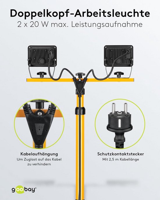 LED-bouwlamp 50W telecoopstatief Prof | Visser Assen
