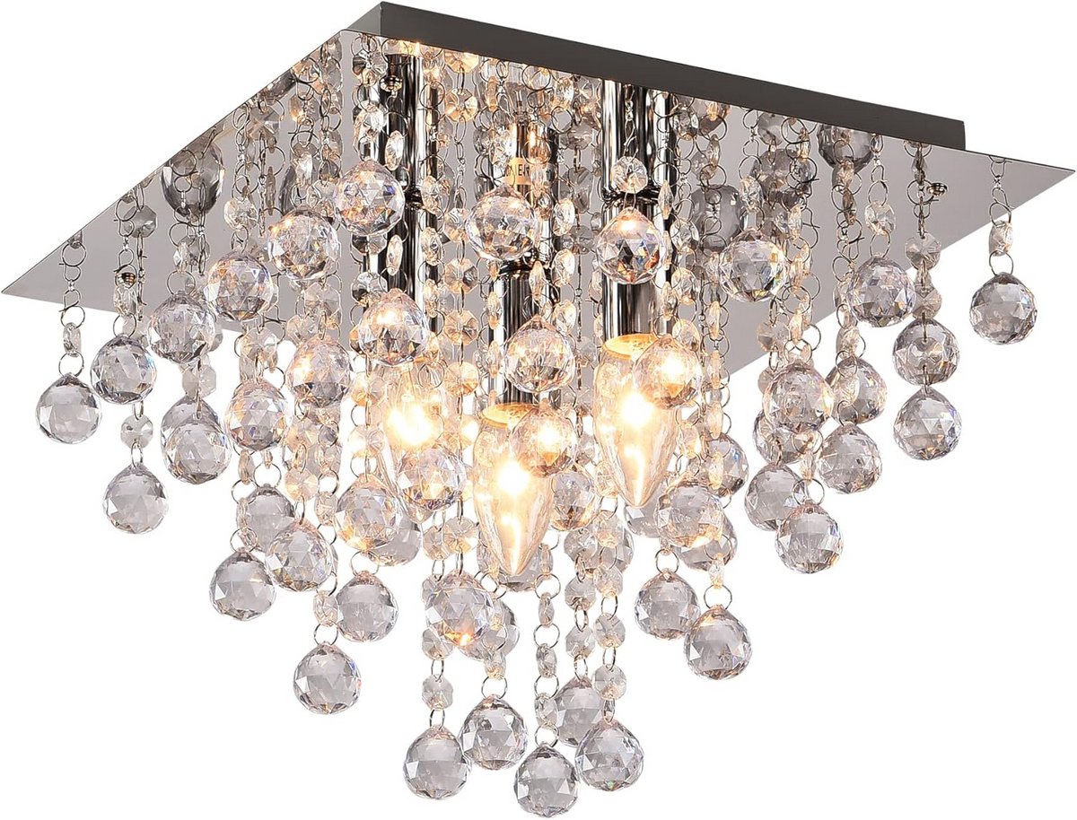 Elegante Plafondlamp van Chroom en Glas - Ø 32 cm