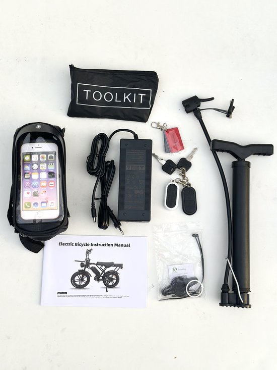 Vilolux® Fatbike electrisch - Fatbike - X80 PRO - V20 Design - 2025 / 2026 Model - Legaal - Rijklaar geleverd - 2 Jaar garantie - Telefoontasje - Hydraulische remmen - Alarm - NFC Key unlock - GPS - Zwart van Merkloos — afbeelding 5