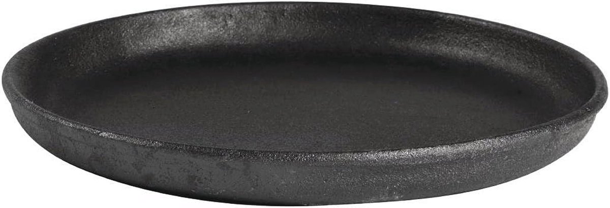 Ronde Gietijzeren Sizzle Schotel 220mm voor Catering - Zwart