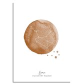 DesignClaud Geboorteposter Sterrenbeeld Boogschutter – Roze Kraamcadeau A4 poster (21x29,7cm)