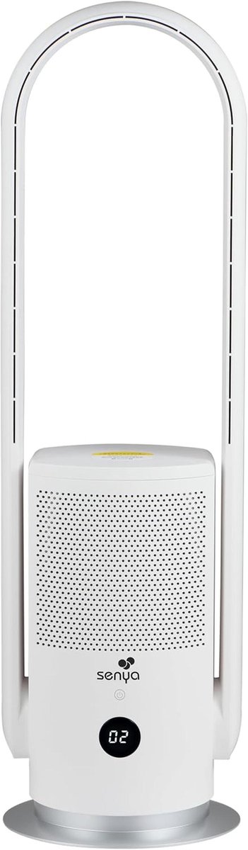 Bladloze ventilator met HEPA-luchtreiniger en afstandsbediening - 9 snelheden en modern design