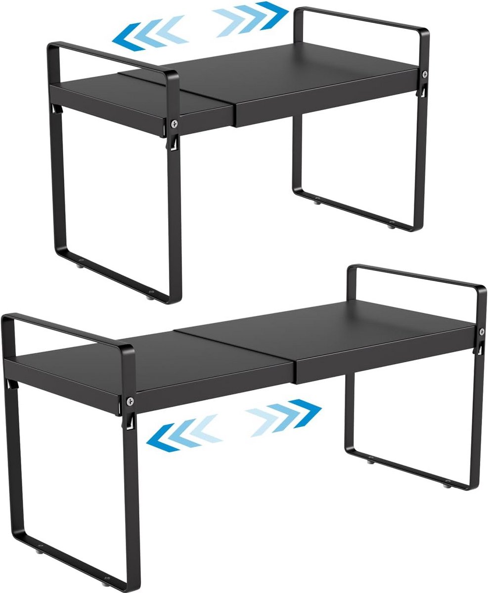 Verstelbare keukenplank organizer - Ruimtebesparend opbergrek 2 stuks