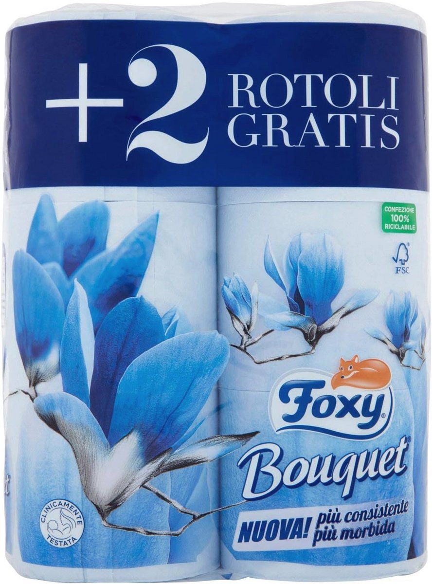 Toiletpapier Boeket, Assorti Kleuren, 6 Rollen