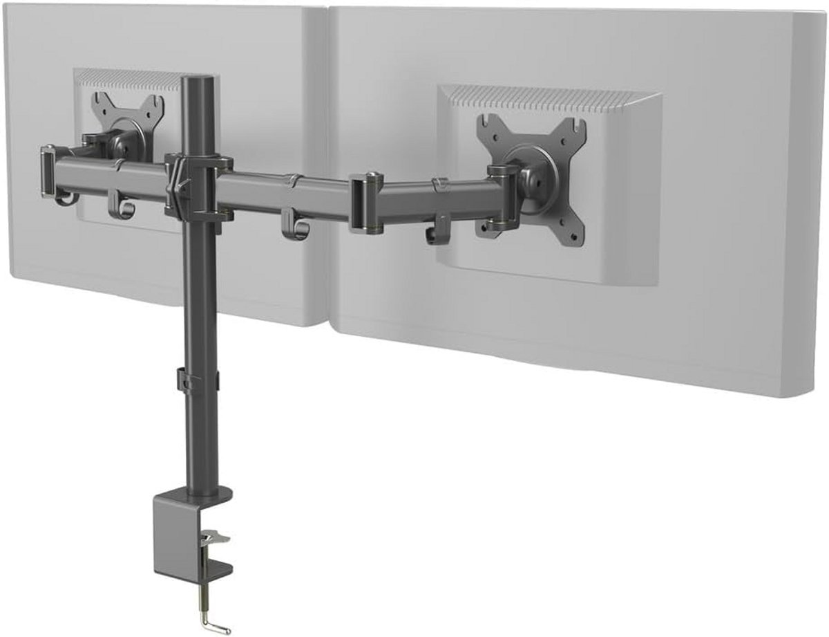 Monitorhouder voor 2 schermen 13-27 inch, ergonomisch verstelbaar met 360° rotatie