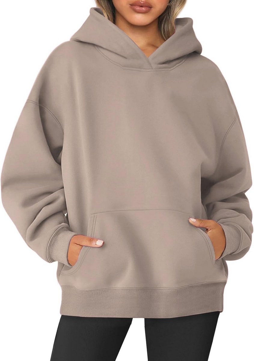 Dames Hoodie Oversized Sport Fleece Met Capuchon