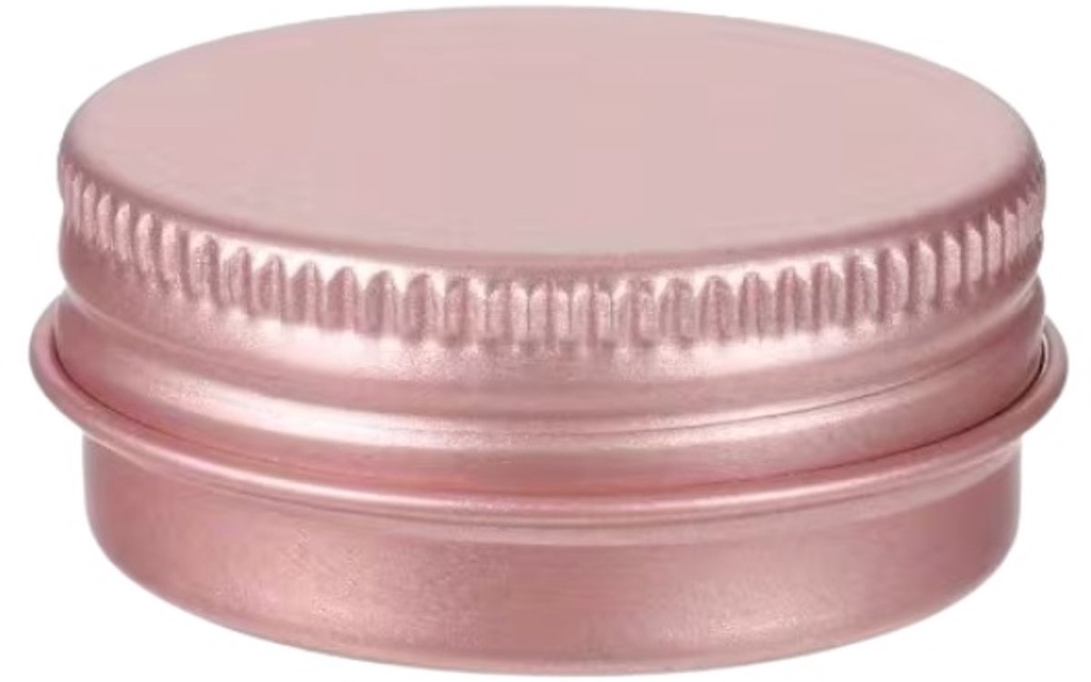 Blikjes 15ml Roze Goud 10 stuks - Lege Blikjes Mat Roze met Schroefdeksel - Leeg