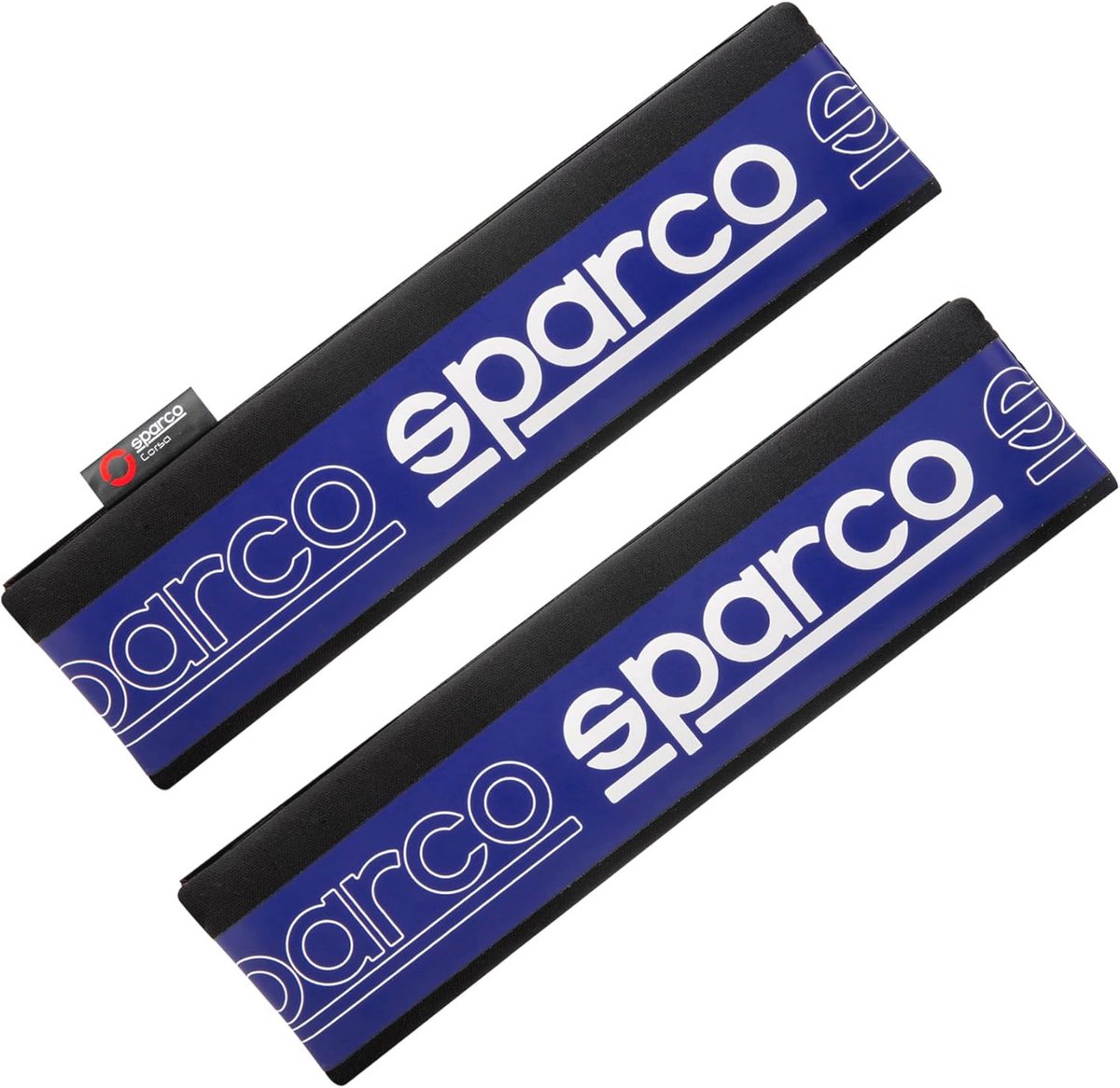 Universele Zwart/Blauwe Belt Pads Set van 2 voor Racestoelen