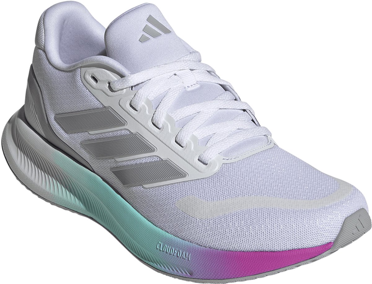 Adidas Dames Runfalcon 5 Hardloopschoenen KJ1960 FTWWHT/HALSIL/CBLACK Bont