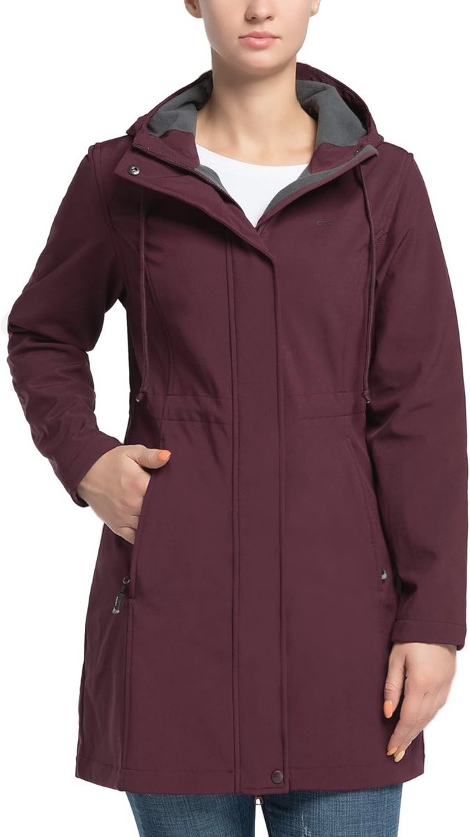 Lichte Softshelljas voor Dames - Ademend, Functioneel en Winddicht met Capuchon
