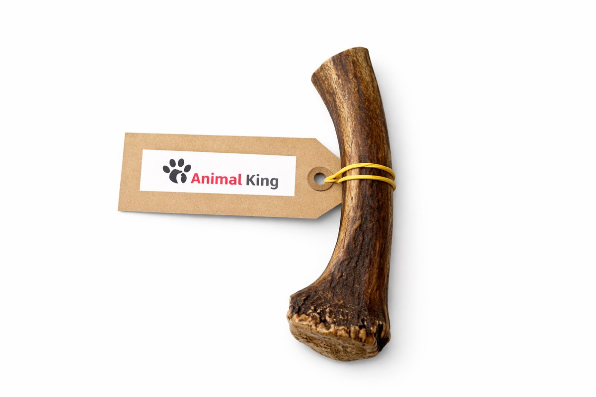 Hertengewei voor Hond 160-200 Gram - Kauwbot voor Lang Kauwplezier voor Gemiddeld tot Grote Hond - Hondenbot - Harde Hondensnack - Animalking - Gewei Hond
