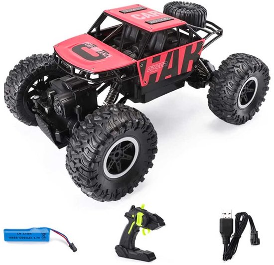Voiture Télécommandée Allerion 4X4 - RC Auto pour Garçons - Extérieur - Batterie Rechargeable via USB