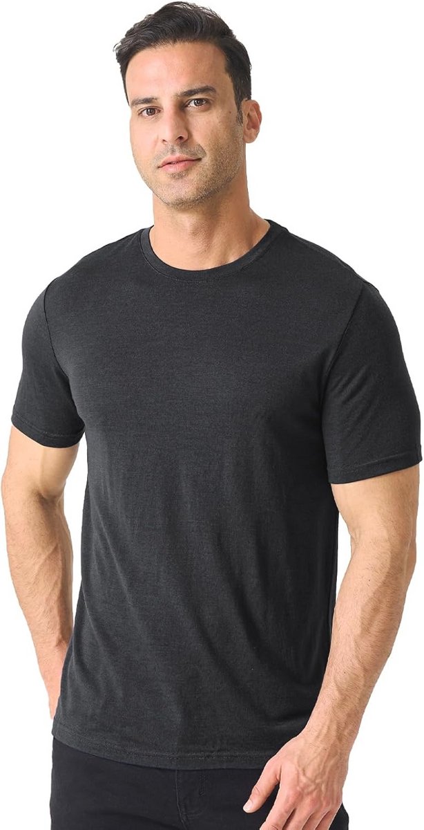 Lichtgewicht Merinowollen T-Shirt voor Mannen – Geurremmend Functionele Thermokleding voor Trekking en Reizen Lichtgewicht Merinowollen T-Shirt voor Mannen – Geurremmend Functionele Thermokleding voor Trekking en Reizen