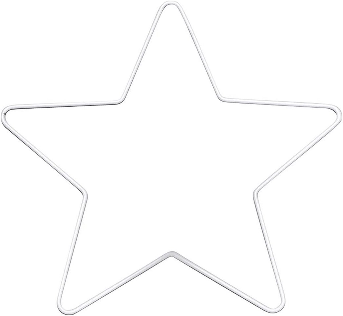 Metalen Frame Ster voor Knutselen - 20 cm, Wit Coating voor Dromenvangers en Wanddecoratie