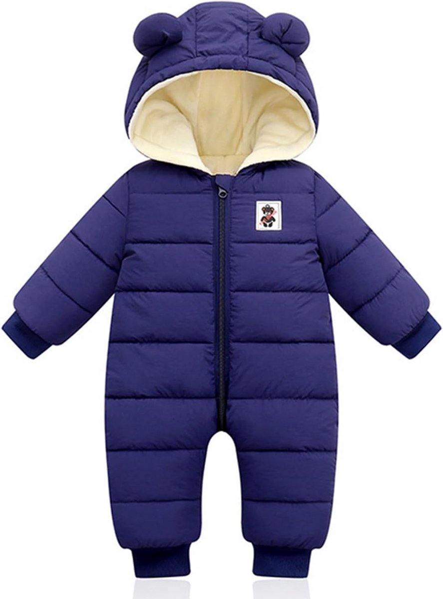 Hooded Winter Romper voor Baby's | Donsjack Warm Snowsuit | Jumpsuit 0-12 maanden