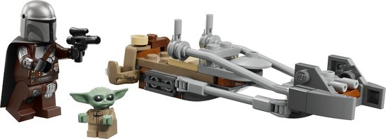 LEGO Star Wars - De Mandalorian en Grogu's Speederbike Bouwpakket voor Kinderen - 75436