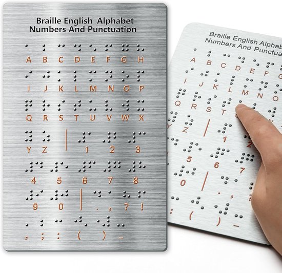 Braille-alfabetbord - Geschikt voor beginners die braille leren, met ...
