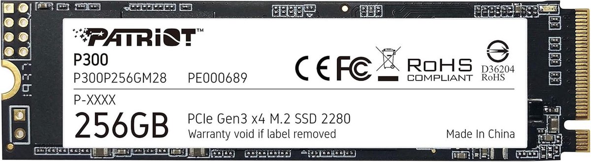256GB M.2 NVMe PCIe Gen 3x4 SSD - Krachtige Solid State-schijf met Hoge Prestaties