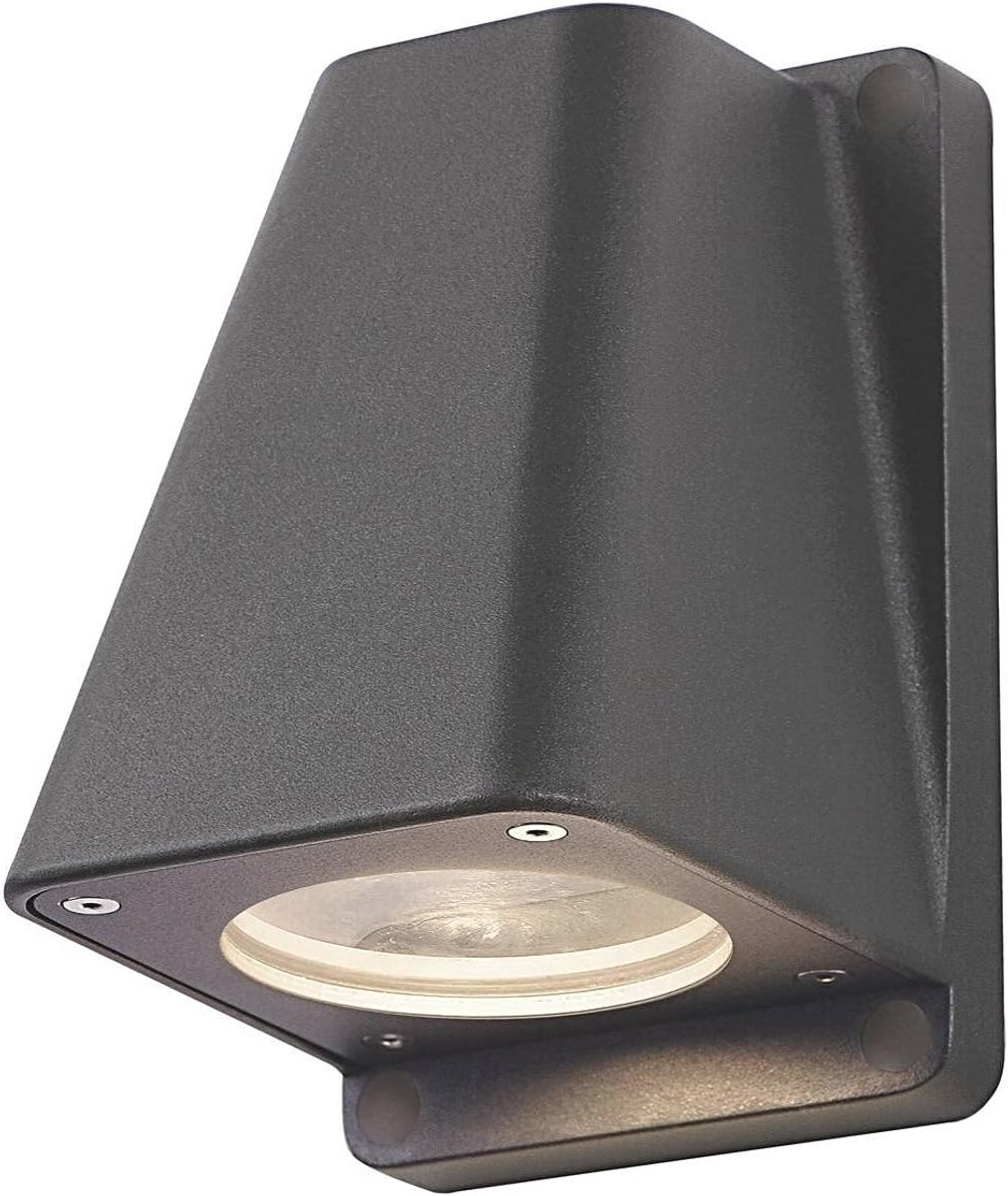 Wandopbouwarmatuur voor buitenverlichting - led spot voor paden en ingangen, IP44 50W antraciet