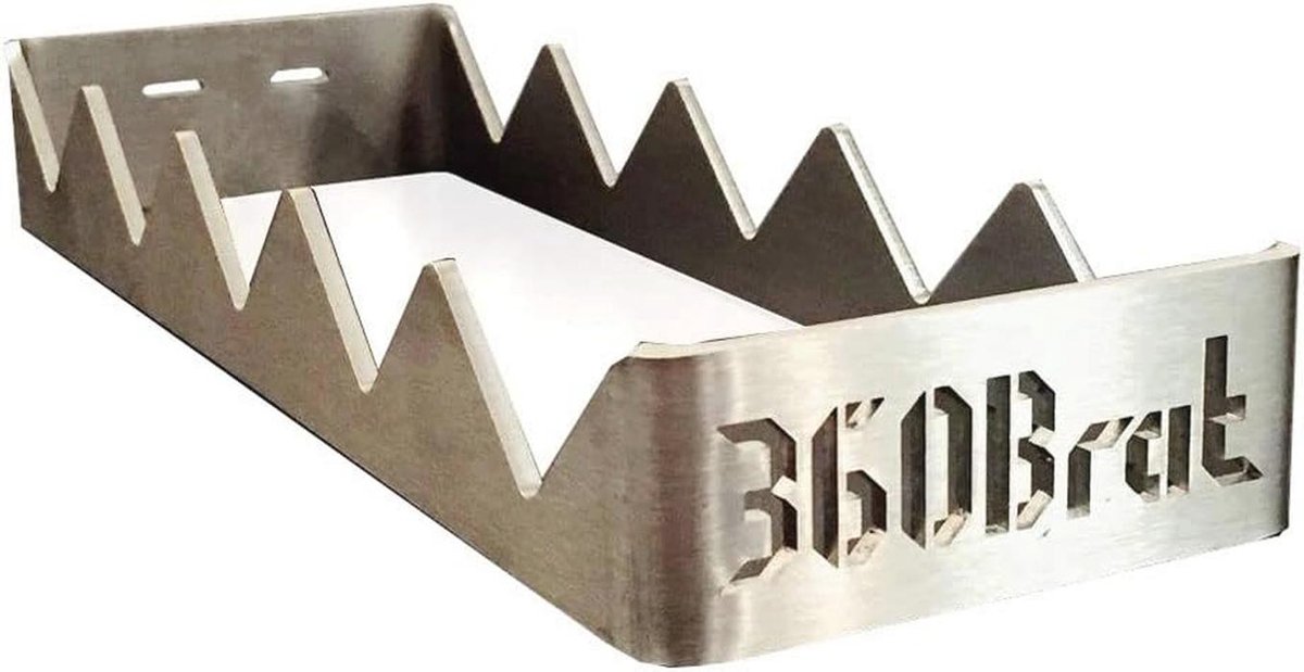 Braadpan met Braadworsthouder van Roestvrij Staal - 5.9" BBQ Frame