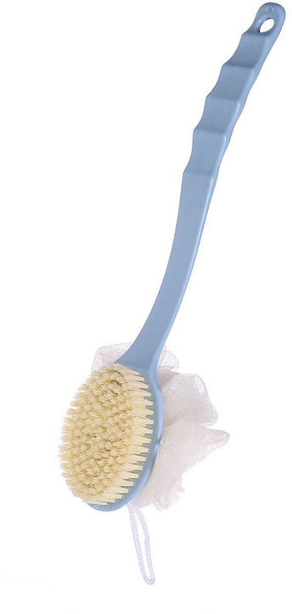 2-in-1 badborstel, met borstelharen en een luffaspons, unisex