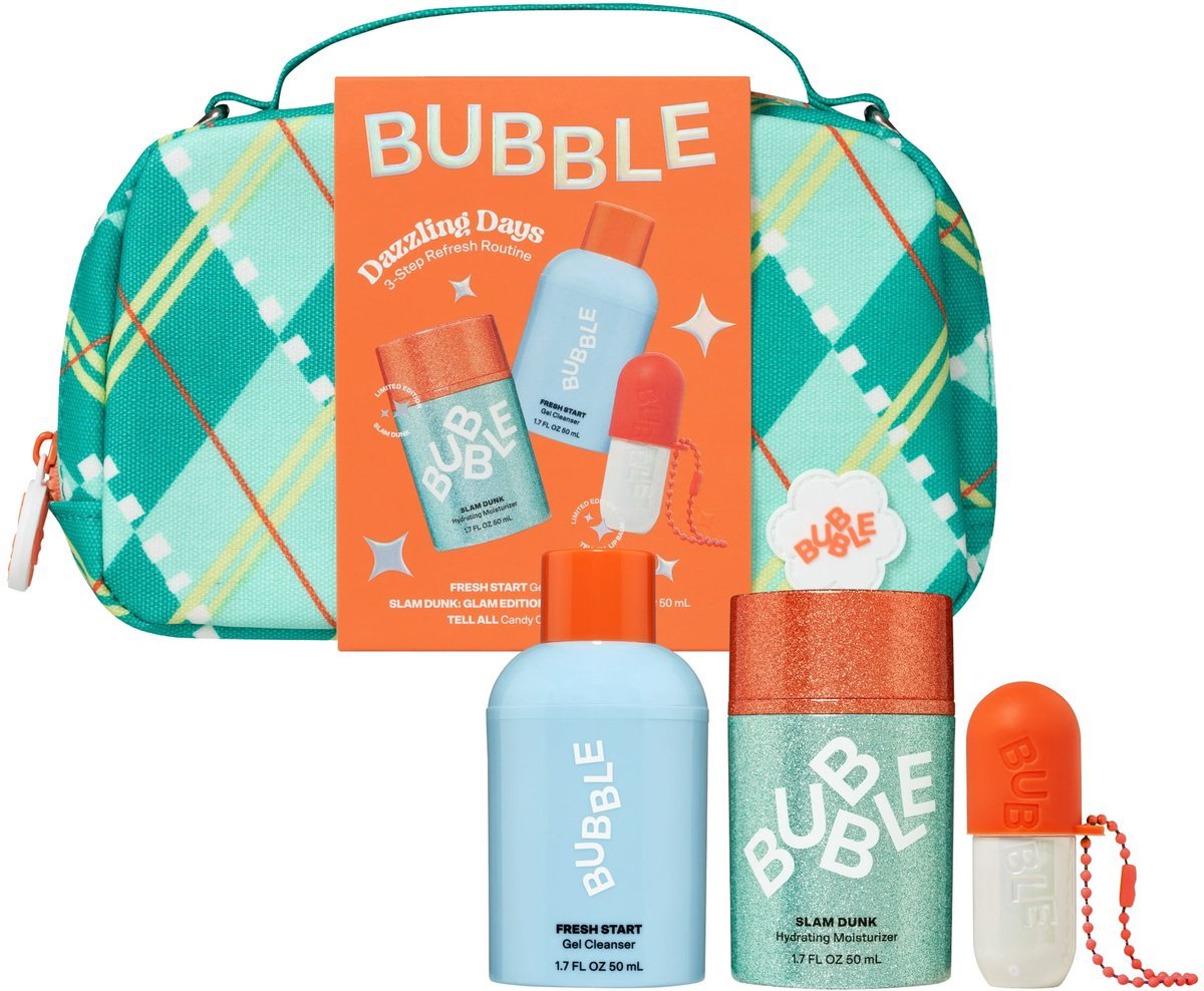 Bubble Skincare Dazzling Days 3-Step Refresh Routine – Limited Edition Skincare Set