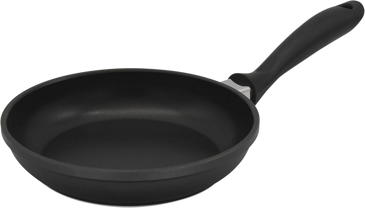 Gegoten Aluminium Braadpan 20 cm - Plat, Zwart, Geschikt voor Alle Warmtebronnen