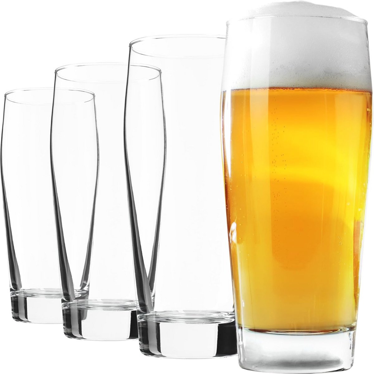Klassieke Bierglazen 510 ml - Set van 4 - Hoogwaardig en Robuust Bierglas voor Feesten