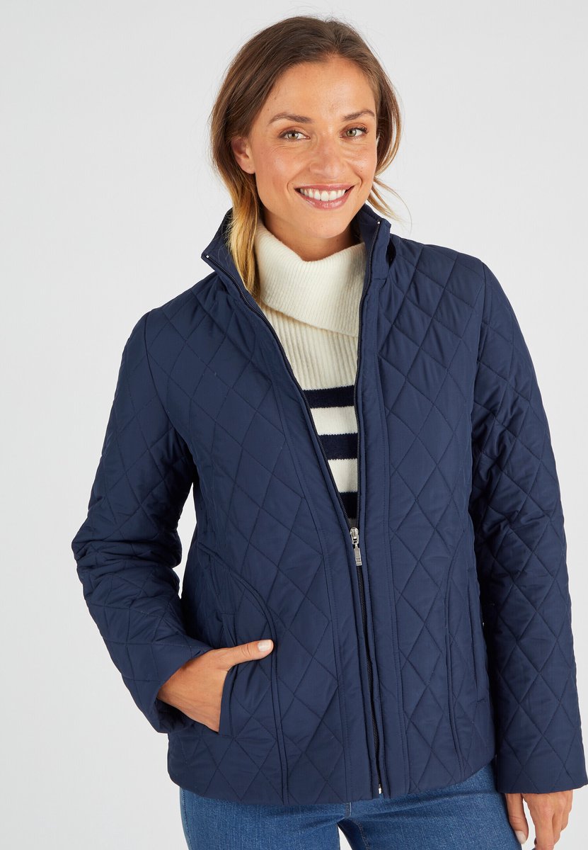 Damart Korte parka gewatteerd Dames – 54-56 Blauw