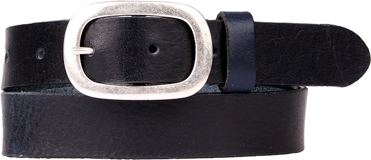 Petrol Industries Riem Dames - Broekriem - Verstelbaar - Leer - Blauw - 95 cm - L