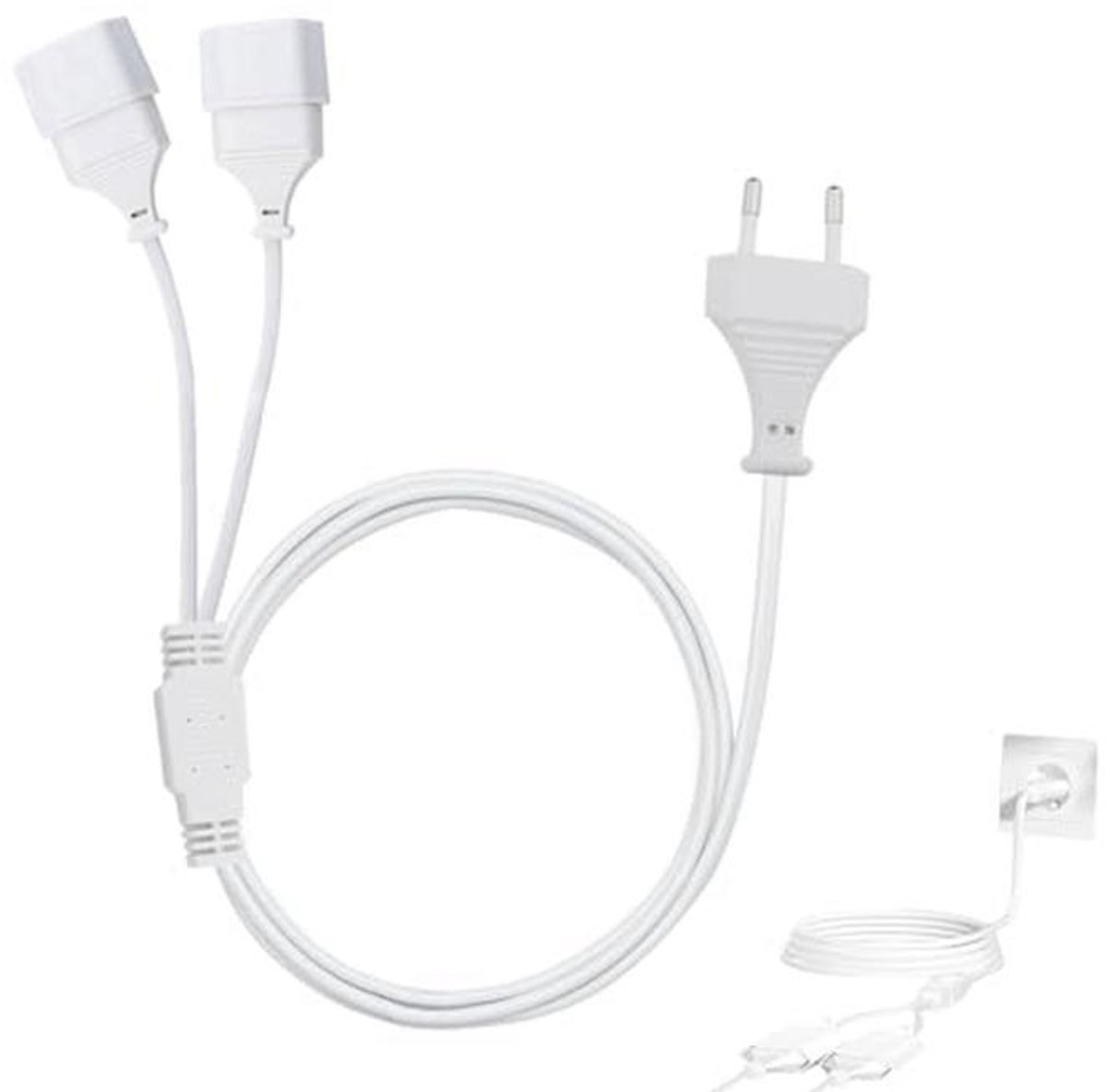 3 Meter Stroomkabel Type C Verlengkabel Eurostekker naar Euro-socket - 0,75 mm² voor TV, PC, Monitor en Lamp