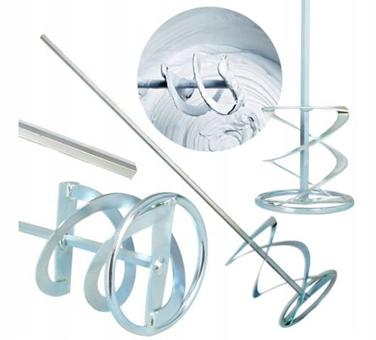 Vergionic - Verfmenger & Mortelmixer - 80 mm - Zeskant Aansluiting (Hex) - 40 cm Lang - Voor Verf, Lijm & Beton