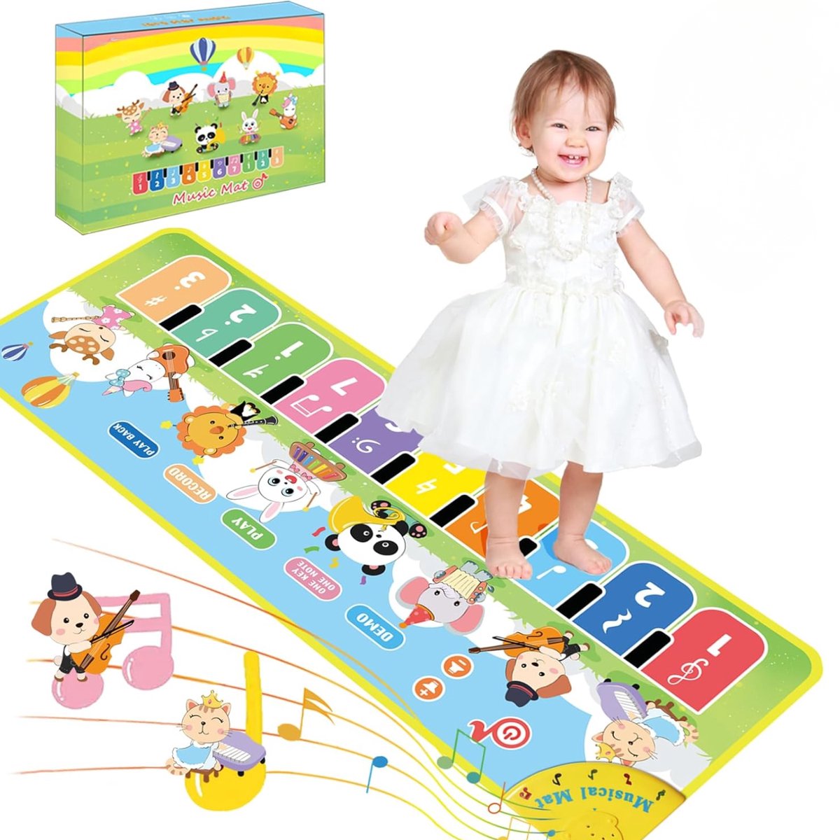 Pro Pianomat - Groter Model - XL Pianomat - Dansmat - Speelmat - Piano Mat Grote Maat 148x60 cm Piano Toetsenbord - Dansmat Elektronische Muziek Piano Mat - Educatief Speelgoed - Gift voor Jongens Meisjes Kinderen - Leeftijd 3-9