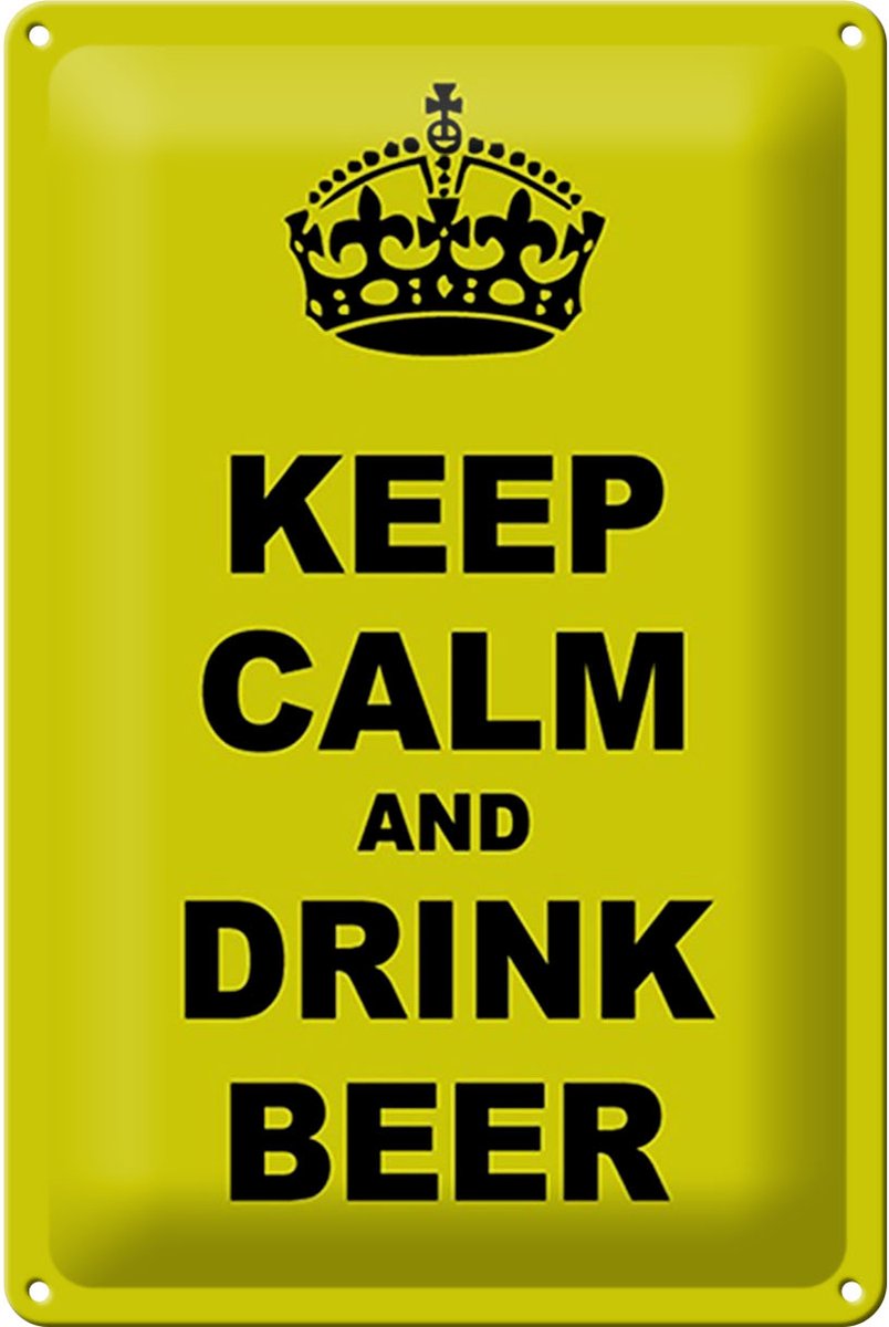 Blechschild Spruch 20x30cm keep calm and drink beer