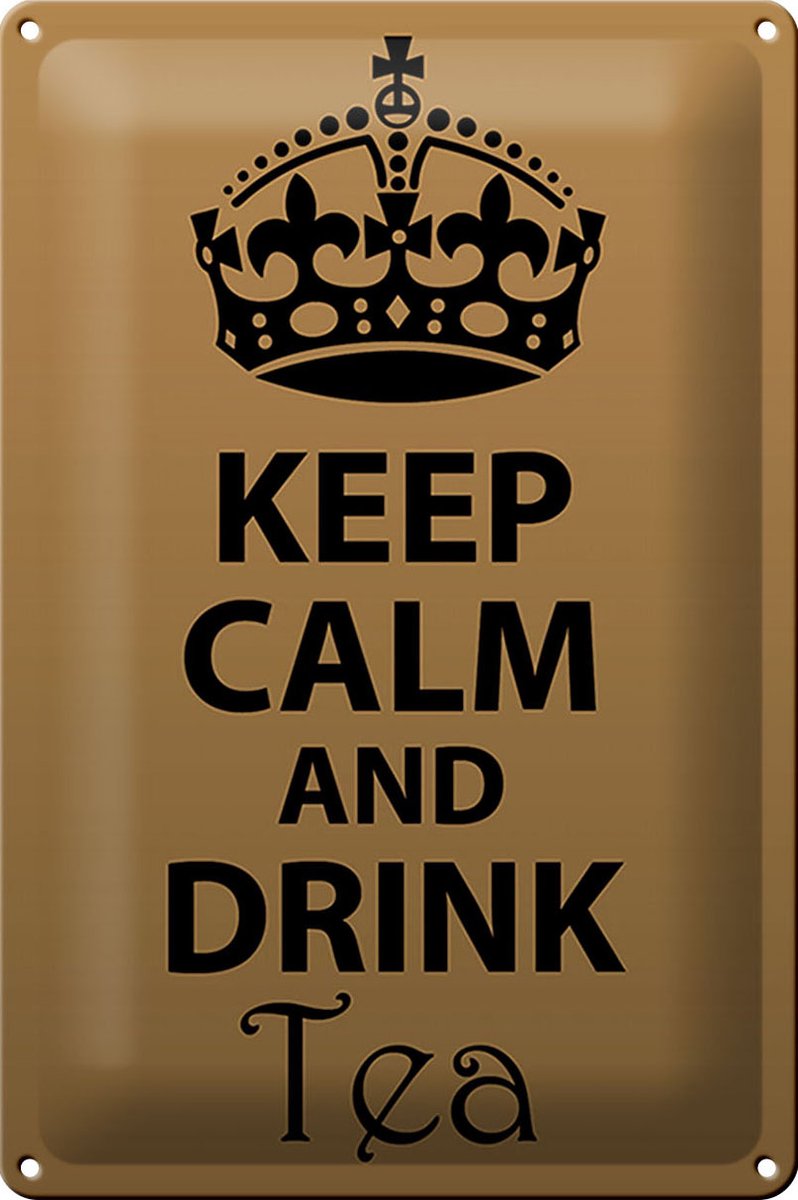 Blechschild Spruch 20x30cm Keep Calm and drink tea
