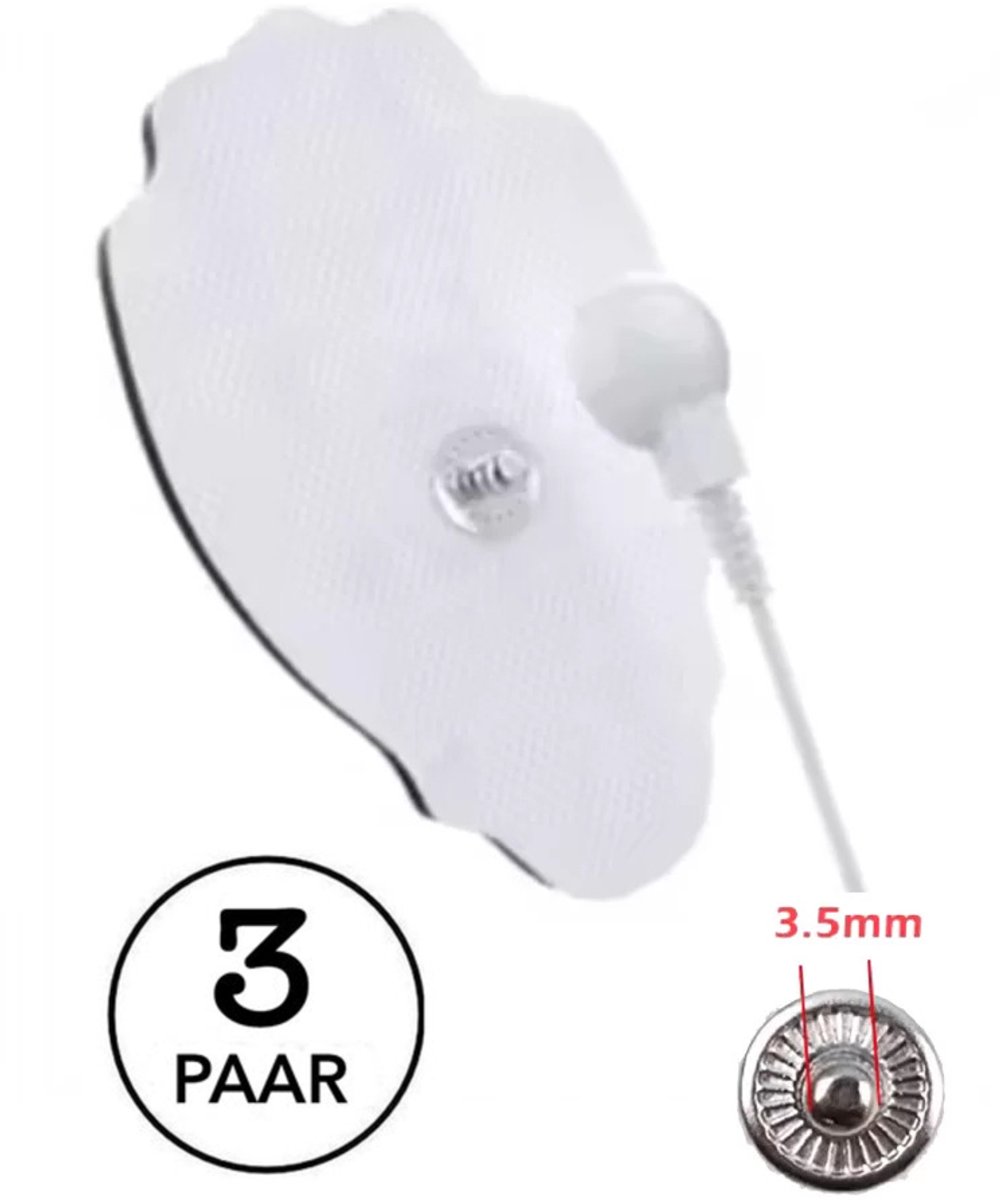 Gel Pad Elektroden voor TENS (Set 6 st- 3 Paar) voor TENS apparaat van Medicu®