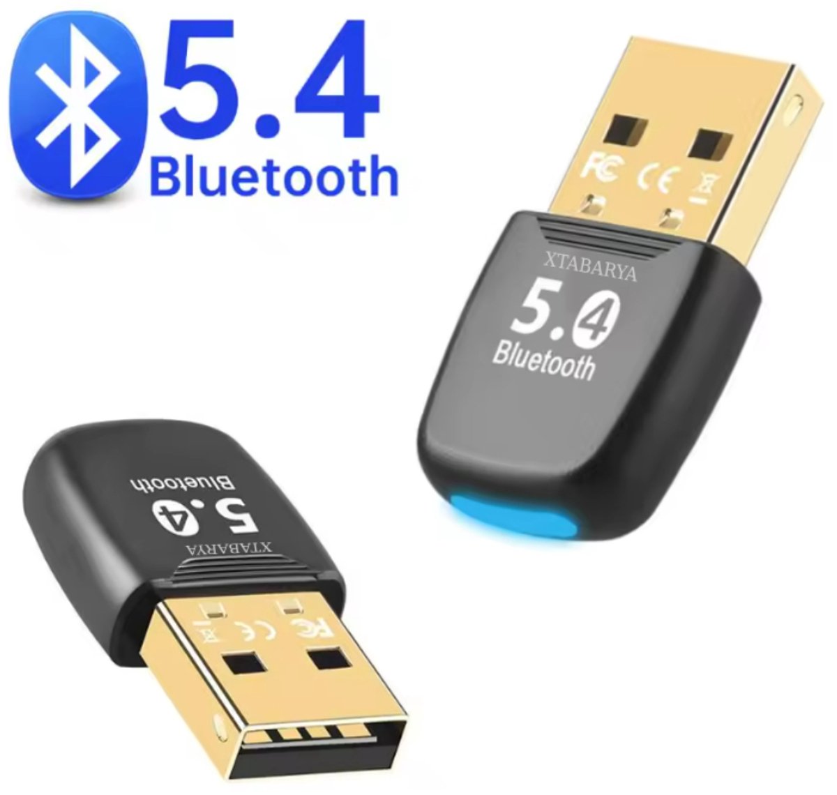 Bluetooth 5.4 USB-adapter voor PC – Plug & Play met lage latentie. Compatibel met Windows 7/8.1/10/11 en geschikt voor laptops, desktops, headsets, toetsenborden en muizen.