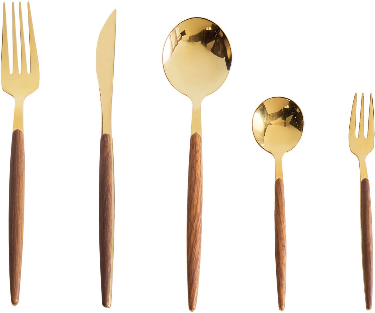 GEMELLI - Bestekset 30-delig - Goud - RVS