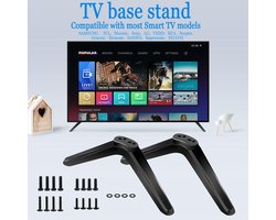Candala Universele TV-Standaard voor 27-55 Inch LED-LCD TV's, Geschikt voor Samsung LG Philips VIZIO TCL KONKA, Gewichtscapaciteit 99 kg, Zwart