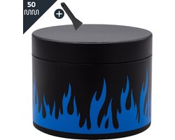 Maomi™ Premium Grinder ZWART 50MM - RVS - Crusher - Kruiden vermaler - Grinder - Metaal - 4 Lagen - met Schepje - Vermaler