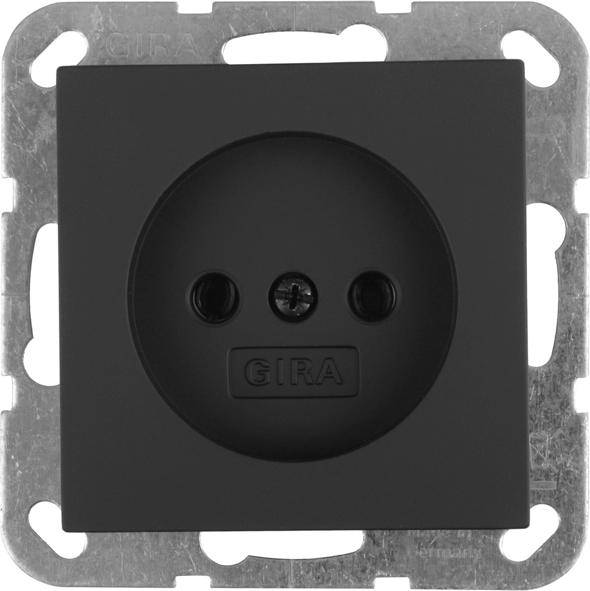 Gira E2 contactdoos - inbouw - 1-voudig - zwart