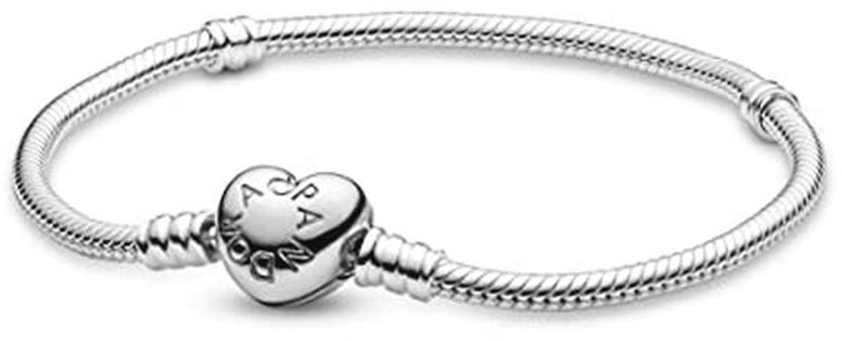 Hartvormige Slangenketting Armband met Hartsluiting