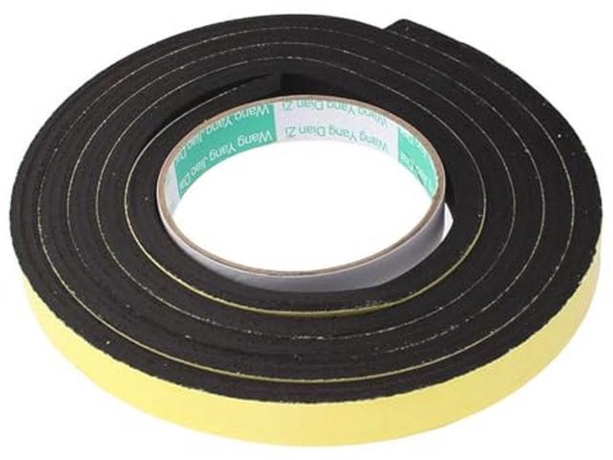 Afdichtingsschuimtape 15 mm x 8 mm x 2 m - Zelfklevende weerstrip voor isolatie