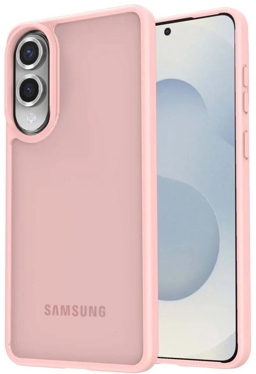 Hoesje Geschikt voor Samsung Galaxy S25 Edge - Matte Back Cover - Roze